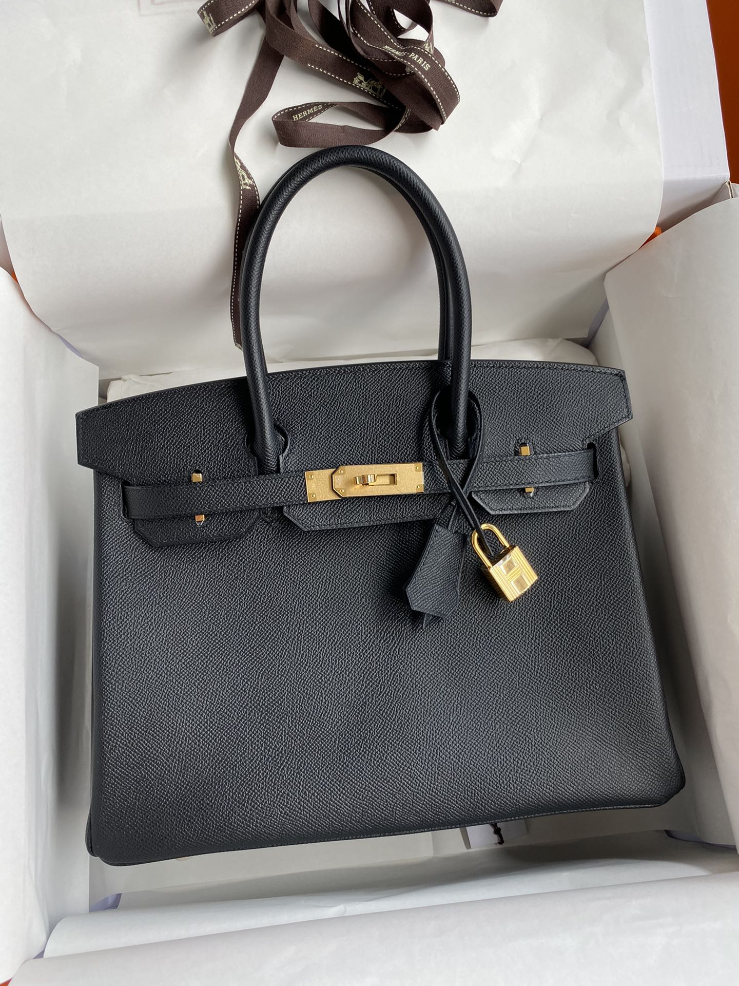 Hermes Birkin 35CM Epsom Leather Handbag Black